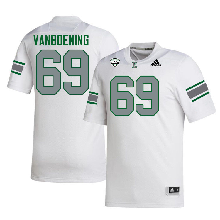 Eastern Michigan Eagles #69 Trenton VanBoening College Football Jerseys Stitched Sale-White